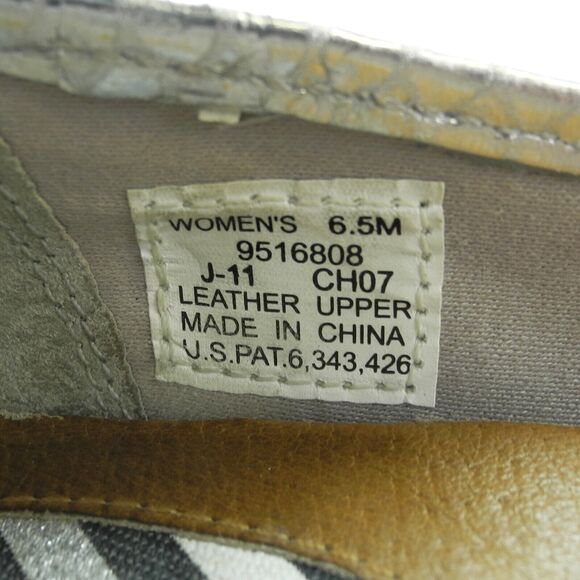 Sperry Top Sider Kendall Ballet Flats Beige Suede Bow Silver Cap Toe-Women's 6.5 - Picture 8 of 8